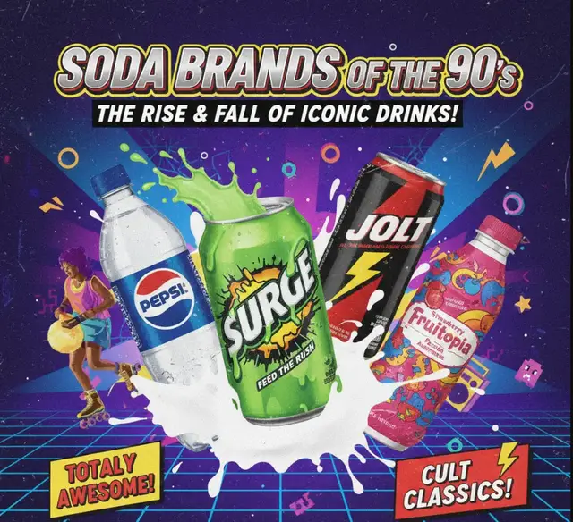 Video thumbnail for 90s Soda Brands: The Wildest Drinks of the Decade!