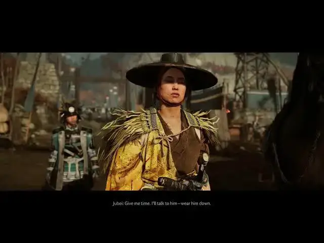'Video thumbnail for Ghost of Yotei - The Oni:  Matsumae Outpost: Speak with Junbei Atsu Meets Commander Wada Cutscene'