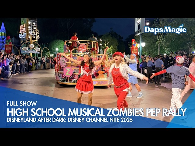 Video thumbnail for High School Musical Zombies Pep Rally 4K | Disneyland After Dark: Disney Channel Nite 2026