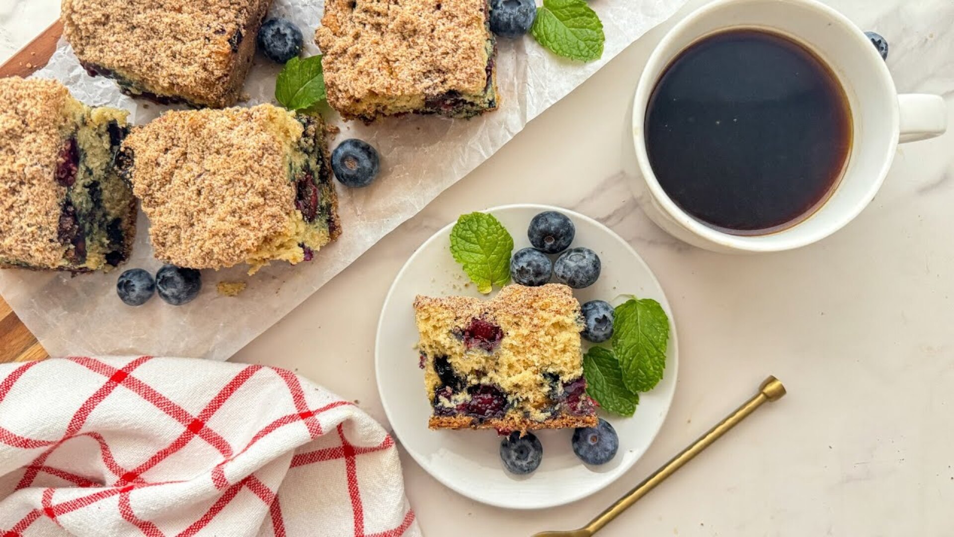 Video thumbnail for Vegan Blueberry Coffee Cake Recipe