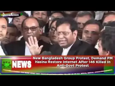 'Video thumbnail for New Bangladesh Group Protest, Demand PM Hasina Restore Internet After 146 Killed In Anti-Govt...'