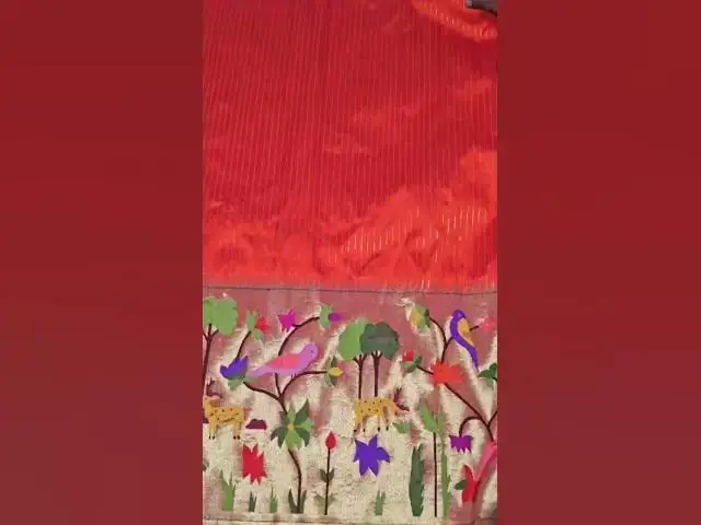 Video thumbnail for Half allover work paithani with jungle theme#paithani #saree #indianhandlooms #indianattire