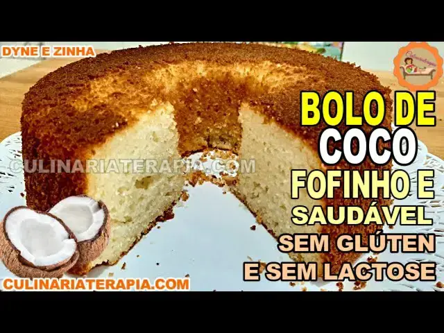 'Video thumbnail for Bolo de Coco Fofinho e Saudável – Sem Glúten, Sem Lactose e Irresistível!'