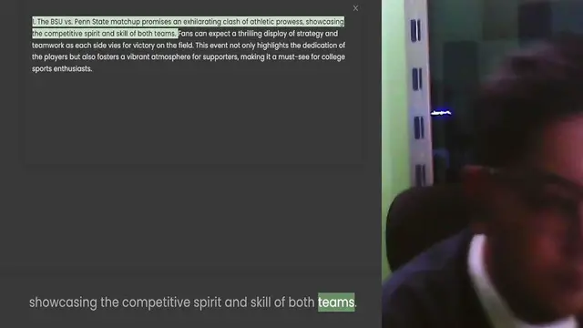 Video thumbnail for 1. The BSU vs. Penn State matchup promises an exhilarating clash of athletic prowess, showcasing the competitive spirit and skill of both teams. Fans can expect a thrilling display of strategy and teamwork as each side vies for victory on