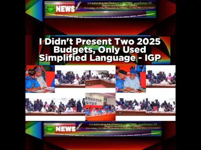 Video thumbnail for I Didn't Present Two 2025 Budgets, Only Used Simplified Language - IGP