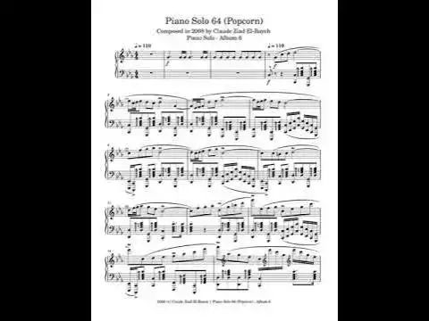 Video thumbnail for Claude Ziad El-Bayeh - Piano Solo 64 (Popcorn) - Composed in 2008