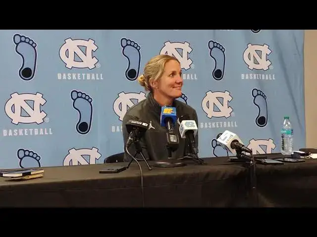 'Video thumbnail for #UNC coach Courtney Banghart press conference at women's basketball media day'