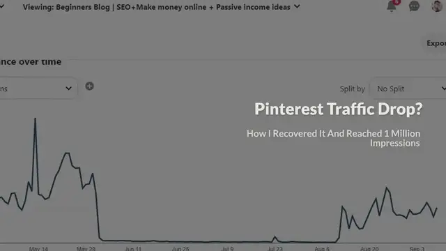 Video thumbnail for Pinterest Traffic Drop? How I Recovered It And Reached 1 Million Impressions