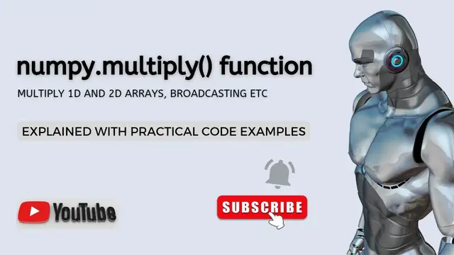 Video thumbnail for Python Numpy Multiply Function | Parameters Explained | Python Tutorial | Python Data Science