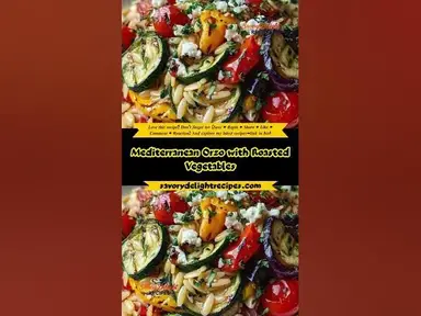 'Video thumbnail for Mediterranean Orzo with Roasted Vegetables'