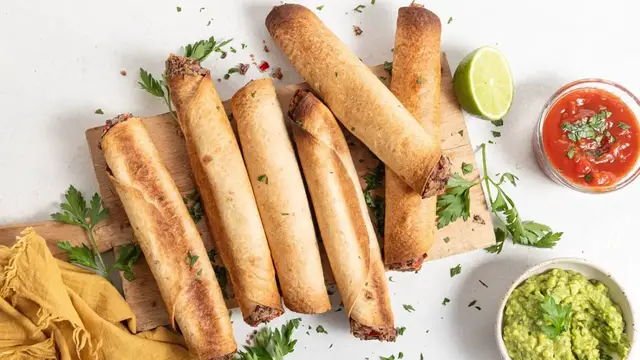 Video thumbnail for Baked Vegetarian Black Bean Taquitos Recipe
