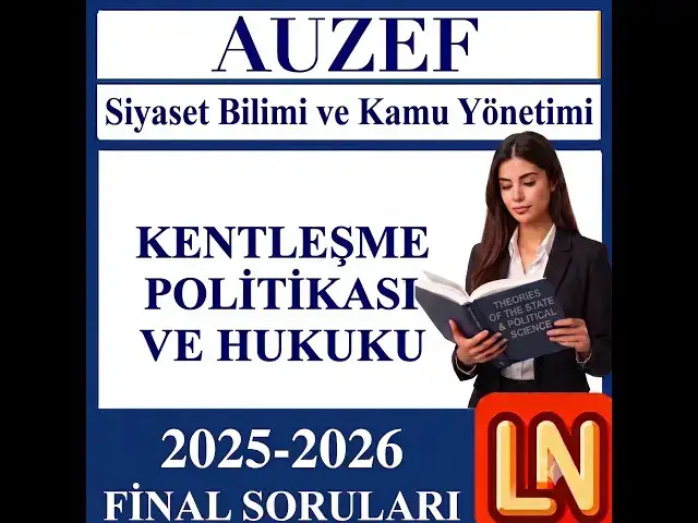 Video thumbnail for Kentleşme Politikası ve Hukuku 2025-2026 Final Soruları
