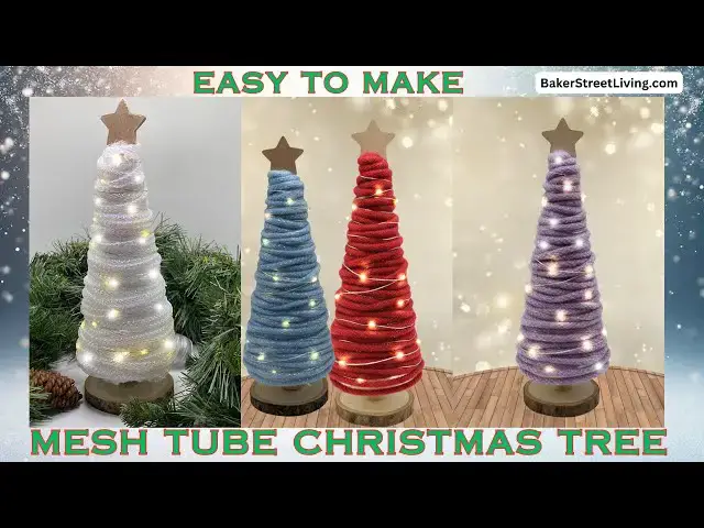 'Video thumbnail for Easy to Make Mesh Tube Christmas Tree'