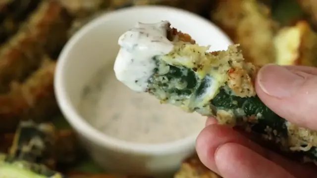 'Video thumbnail for TRENDING Oven Baked or Air Fryer Parmesan Zucchini Fries Healthy Crispy Cheesy Gluten Free(720P HD)'