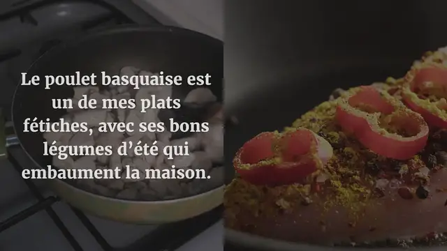 Video thumbnail for Poulet façon basquaise rapide et léger