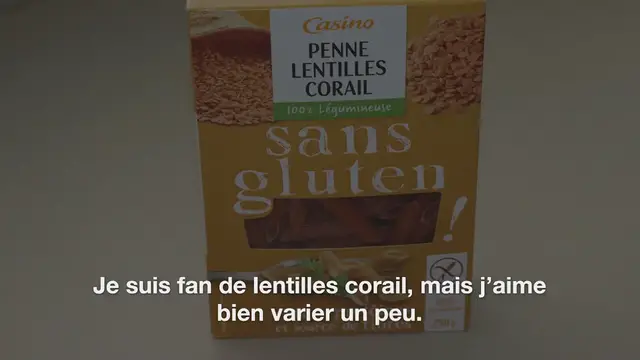 Video thumbnail for SALADE PÂTES DE LENTILLE CORAIL, CREVETTES, PESTO ET TOMATES CERISES