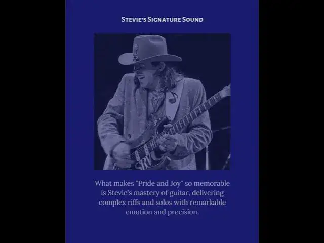 'Video thumbnail for Stevie Ray Vaughan’s "Pride and Joy" – A Blues Rock Classic'