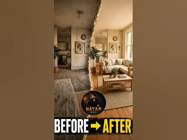 Video thumbnail for 🔥 Old & Broken Room Transformation 😱 | Amazing AI Restoration Before & After