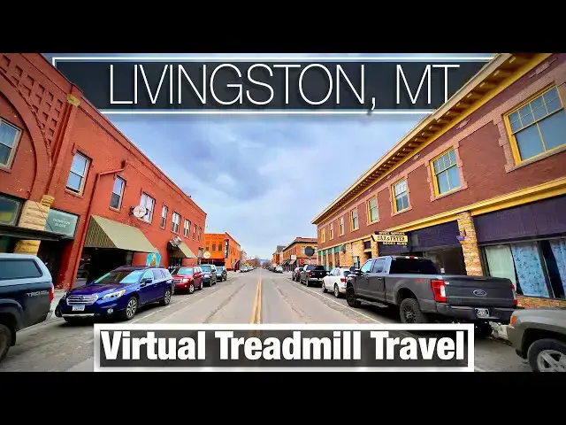 Video thumbnail for Livingston, Montana - Virtual Walk and Treadmill Scenery - Small Town Montana Charm - City Walks