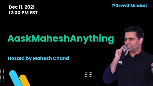 Video thumbnail for #AskMaheshAnything Growth Mindset Live Show