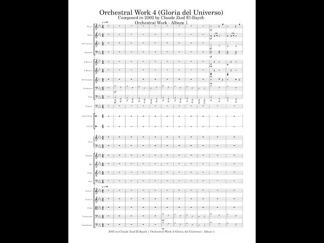Video thumbnail for Claude Ziad El-Bayeh - Orchestral Work 4 (Gloria del Universo) - Composed in 2002