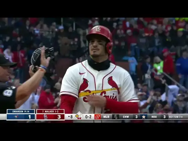 'Video thumbnail for Jordan Walker SMACKS a RBI Single, Scoring Nolan Arenado! | St. Louis Cardinals | 4/1/2023'