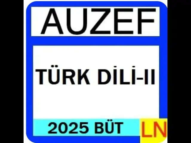 Video thumbnail for Auzef Türk Dili - 2 2024 - 2025 Bütünleme Soruları