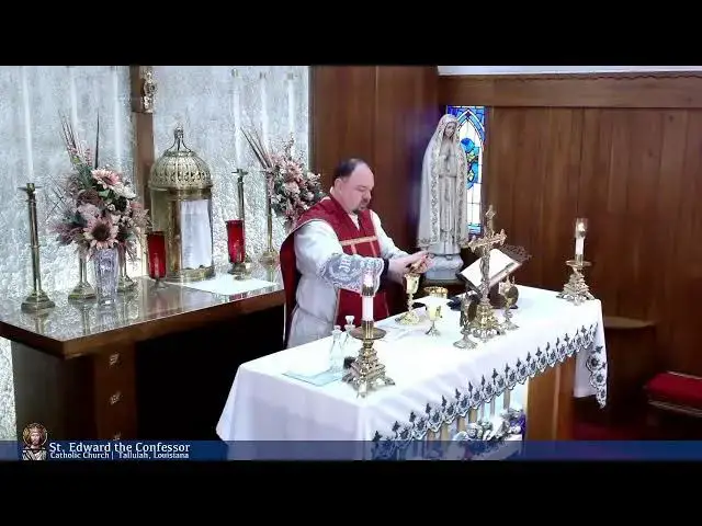 'Video thumbnail for Holy Mass from St Edward the Confessor in Tallulah 10-09-2024'