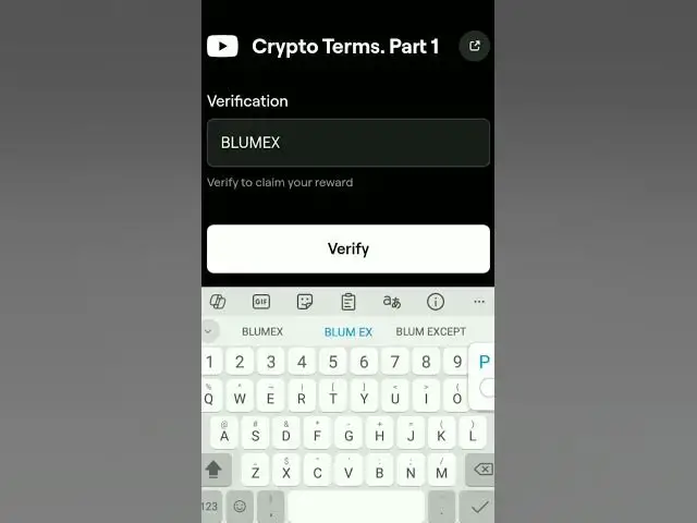 Video thumbnail for BLUM Code Today | Crypto Term Part 1 #shorts