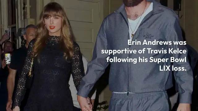 'Video thumbnail for Erin Andrews Supports Travis Kelce'