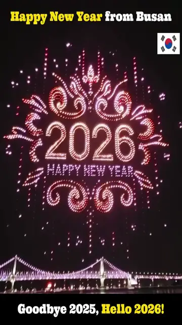 Video thumbnail for ✨ Happy New Year 2026 from Busan’s Gwangalli Beach ✨