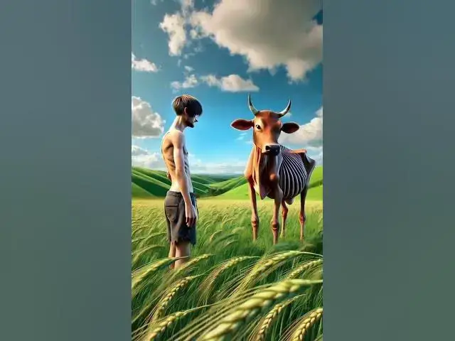 'Video thumbnail for Beautiful AI Short story of a Thin Horse and a Thin Man @AI-CARTOON-VEDIO#viralshorts'