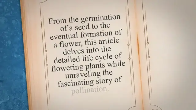 Video thumbnail for The life cycle of flowering plants and pollination