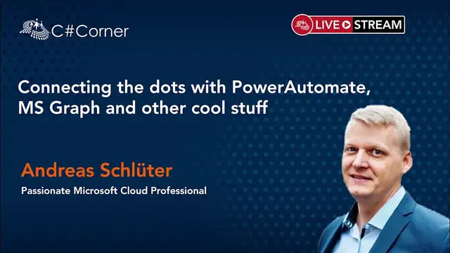 'Video thumbnail for Connecting the dots with PowerAutomate, MS Graph and other cool stuff!'