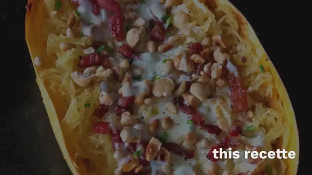 Video thumbnail for SPAGHETTI SQUASH WITH GORGONZOLA SAUCE, PINE NUTS AND HAZELNUTS