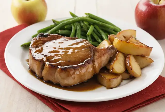 Video thumbnail for Apple Glazed Pork Chops Recipe