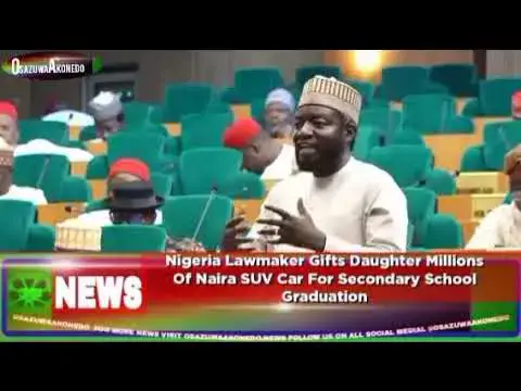 'Video thumbnail for Nigeria Lawmaker Gifts Daughter Millions Of Naira SUV Car For Secondary School Graduation'