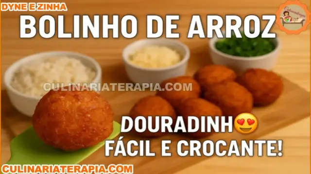 'Video thumbnail for Bolinho de Arroz Douradinho e Crocante 😍 Receita Fácil, Rápida e Deliciosa!'