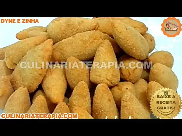Video thumbnail for COXINHA DE FRANGO E RISOLES COM MASSA BÁSICA PARA SALGADOS FRITOS