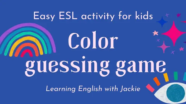 Video thumbnail for Color guessing game in English for kids | Fun ESL Guessing Quiz & Activities