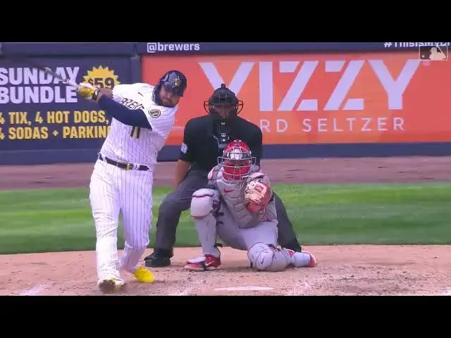 'Video thumbnail for Rowdy Tellez CRUSHES a Two-Run Double! | Milwaukee Brewers | 4/9/2023'