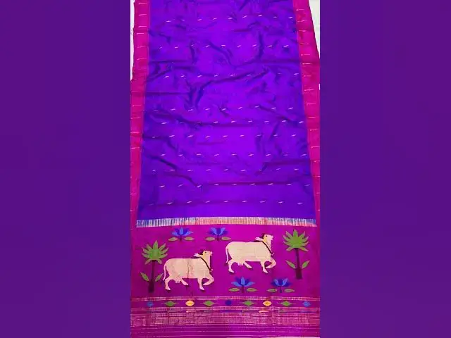 Video thumbnail for single munia paithani sarees #paithani #saree #indianhandlooms #purehandlooms
