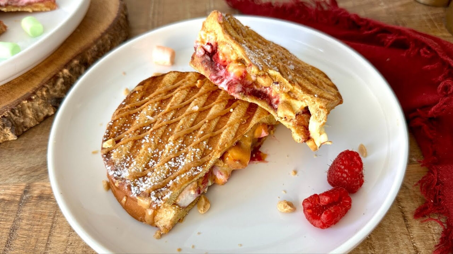 Video thumbnail for Fruity Fluffernutter Dessert Panini Recipe