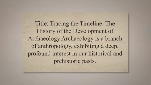 Video thumbnail for History of the development of archaeology
