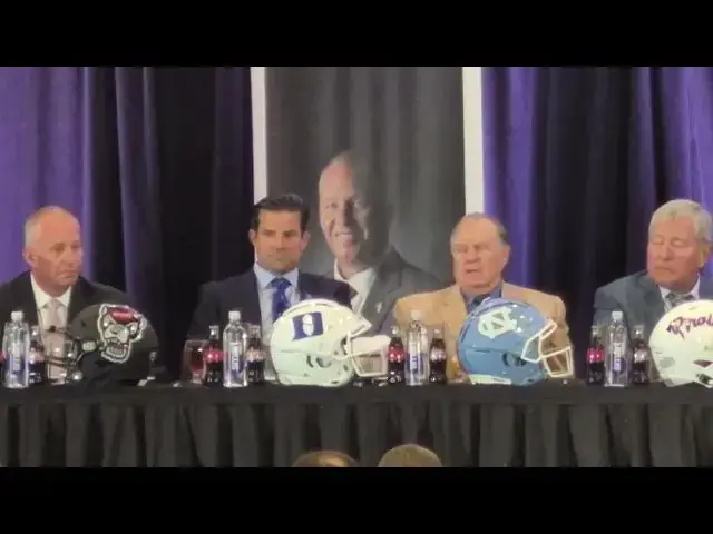 Video thumbnail for #UNC coach Bill Belihick says that college football and the NFL should have the same set of rules.