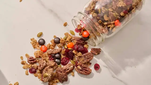 'Video thumbnail for Celebrate Autumn With Our Pumpkin Spice Trail Mix Recipe'