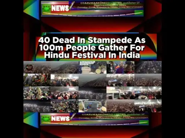 Video thumbnail for 40 Dead In Stampede As 100m People Gather For Hindu Festival In India