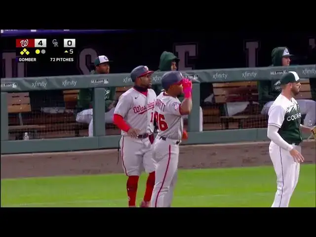 'Video thumbnail for Stone Garrett SMOKES a Two-Run Single! | Washington Nationals | 4/8/2023'