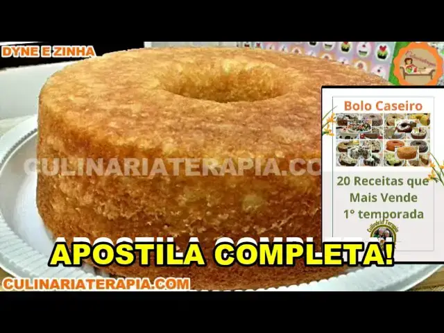 'Video thumbnail for Bolos Caseiros Mais Vendidos 1° Temp COM APOSTILA COMPLETA EM PDF DIGITAL!'