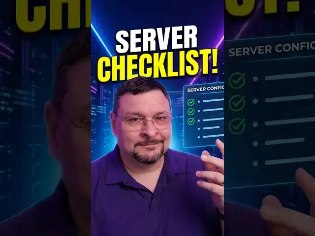 Video thumbnail for The Complete Server Config Checklist #shorts #tutorial
